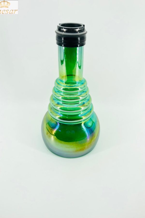 כד לנרגילה Infiniti - שחור - זכוכית ירוקה